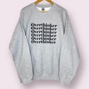Overthinker Graphic Crewneck Sweatshirt